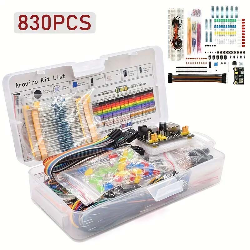 Arduino Uno Starter Kit - 830Pcs/Box DIY Project Starter Kit For