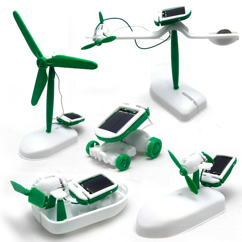 Diy Robot Electronics Kit - 6-In-1 Solar-Power Robot Kit Assembling Ship