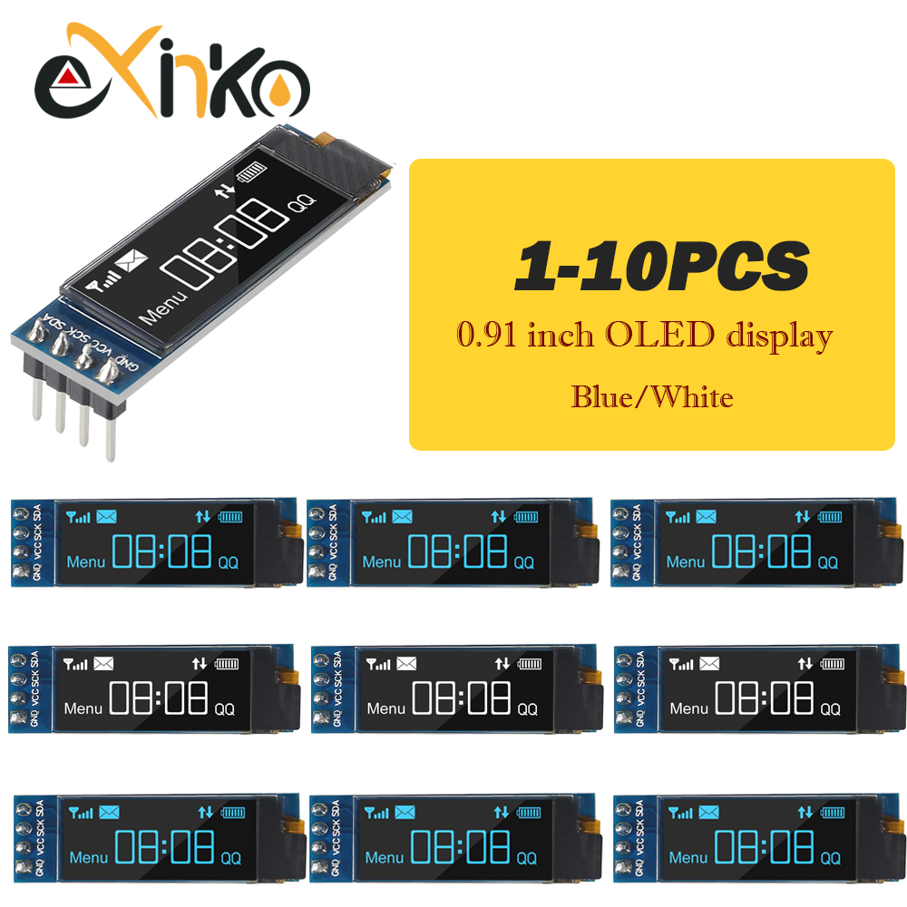 1-10pcs 0.91 inch OLED display - đánh giá và giá I2C Lcd Display