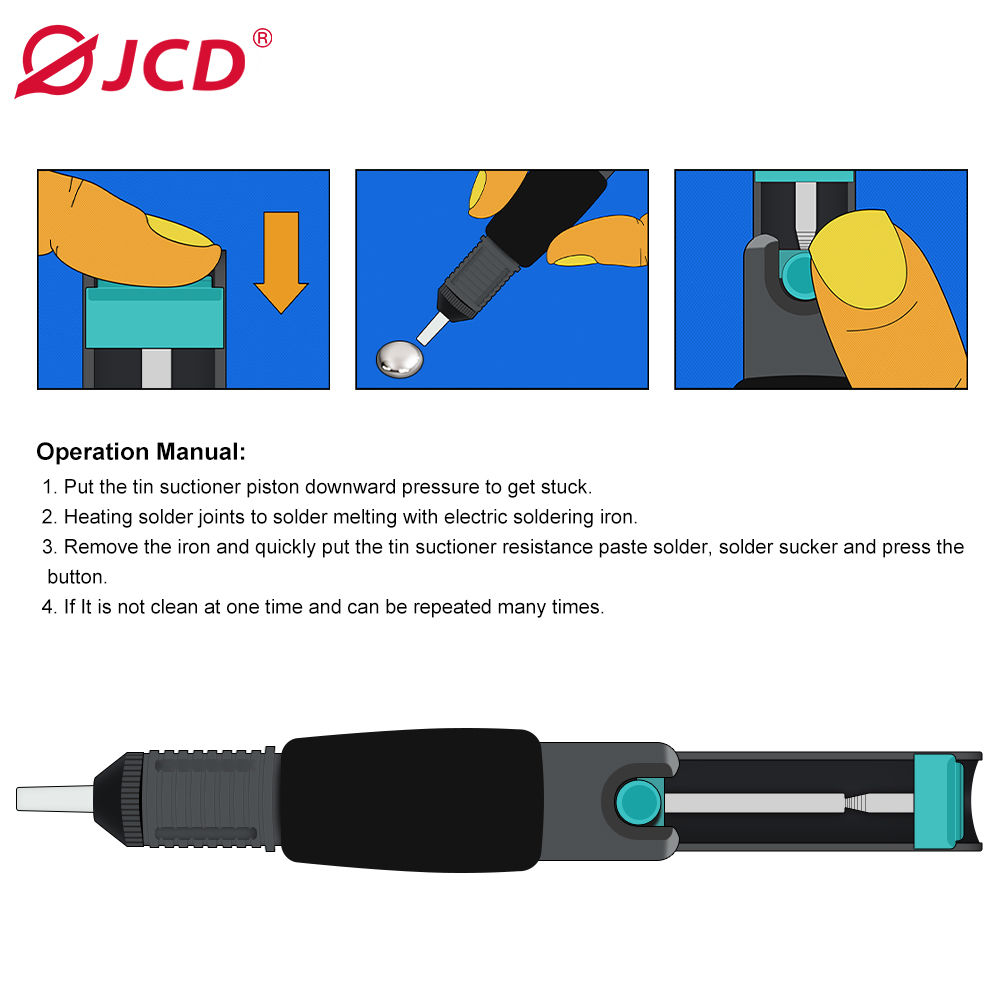JCD Aluminum Metal Desoldering - đánh giá và giá Desoldering Pump Solder