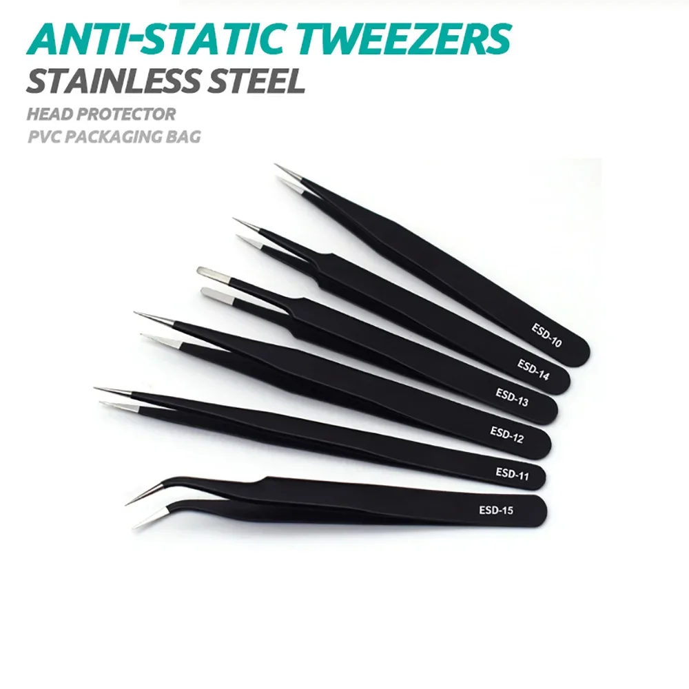 6pcs Precision Tweezers Set ES - đánh giá và giá Diy Electronics Soldering Kit