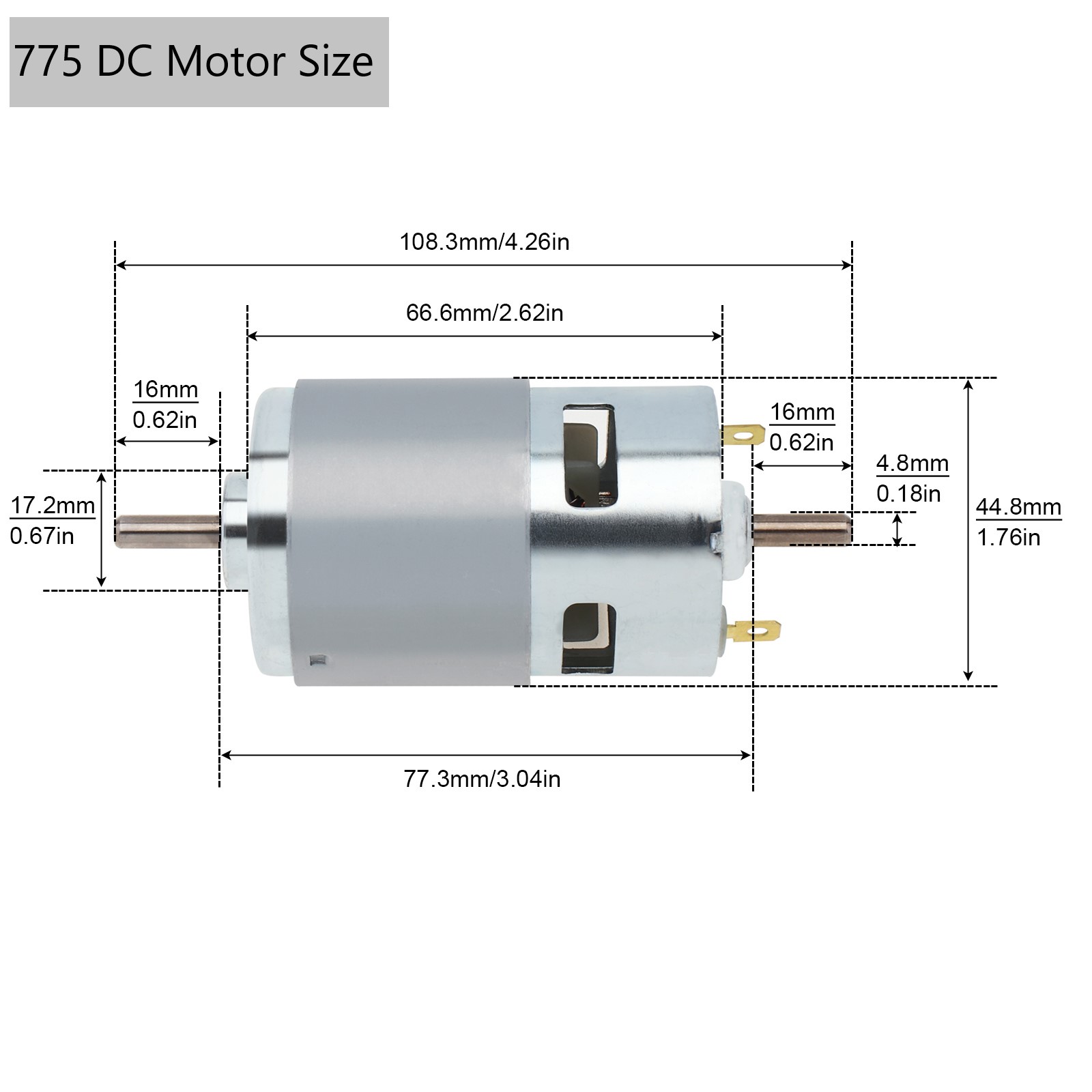 775 795 895 DC Motor 12V Dual  - đánh giá và giá Diy Electronics Motor