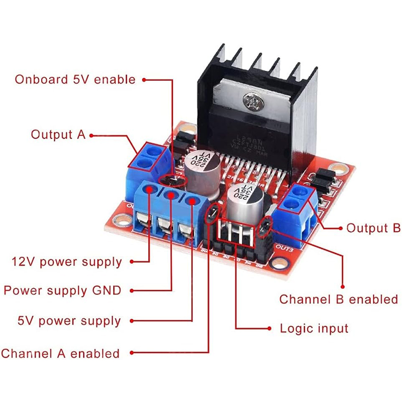 L298N driver board module L298 - đánh giá và giá L298N Motor Driver