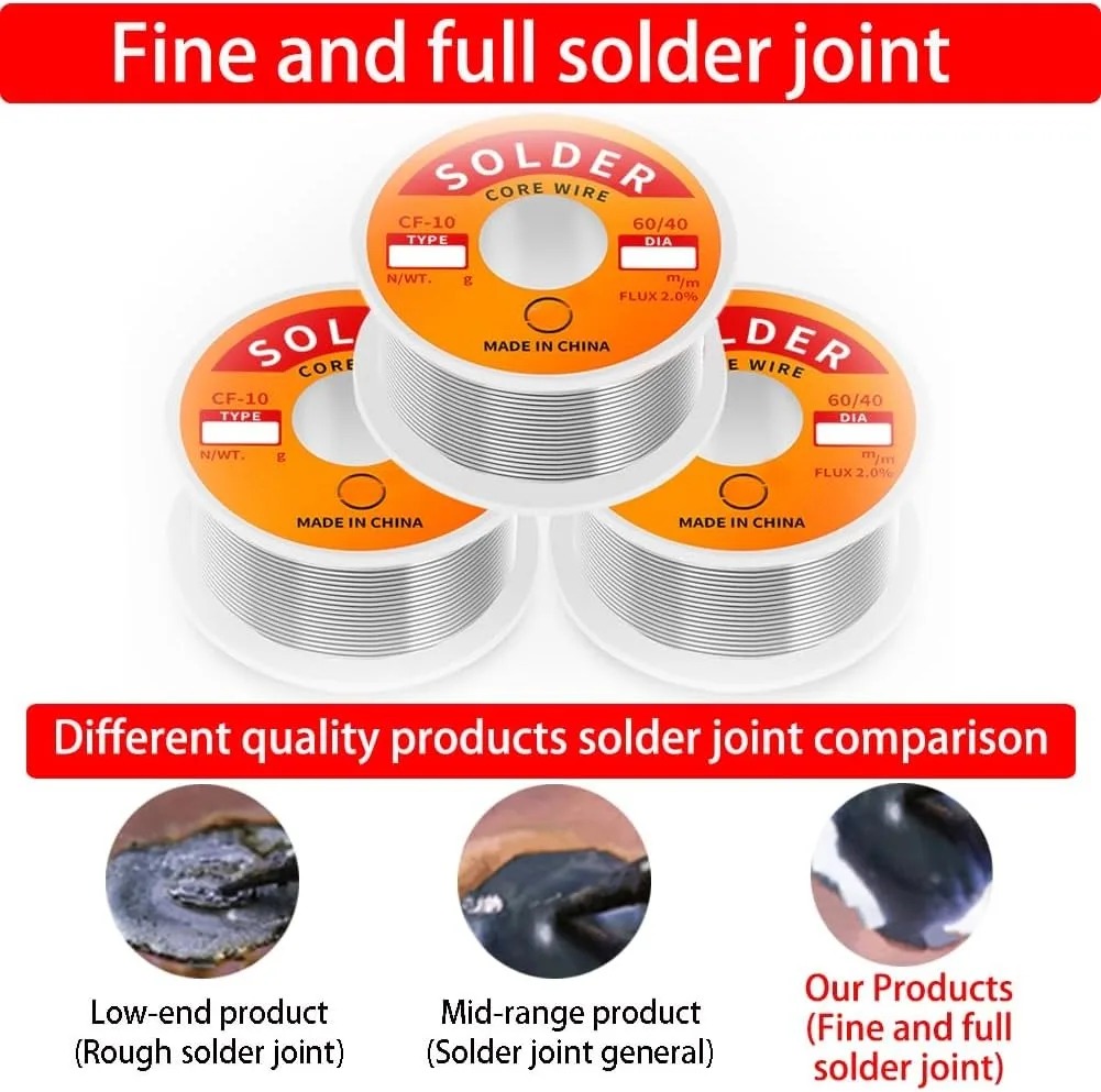 Tin Solder Wire Rosin Core 2%  - đánh giá và giá Diy Electronics Flux