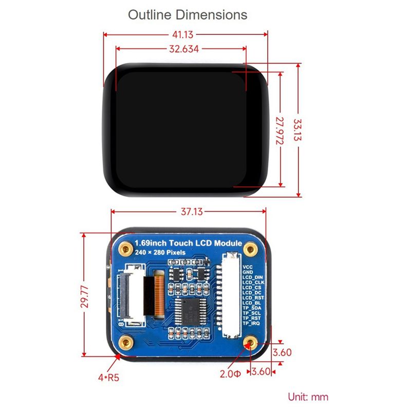Exquisite-1.69Inch Round LCD D - đánh giá và giá I2C Lcd Display