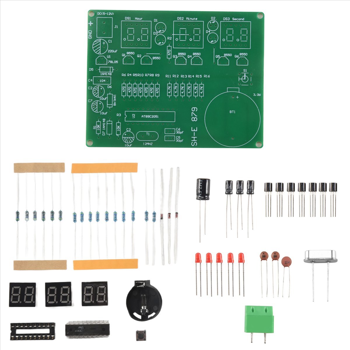 A003 AT89C2051 6 Digital LED D - đánh giá và giá Diy Electronics Flux