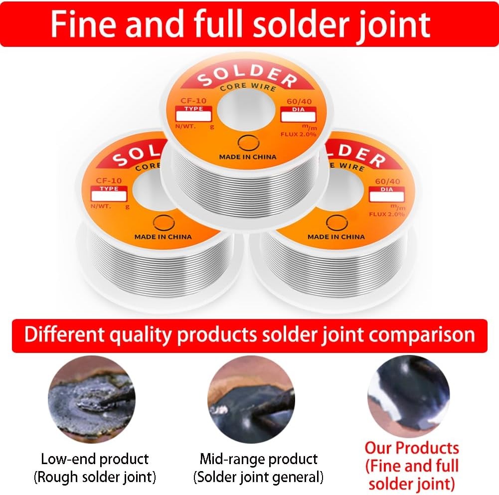 Tin Solder Wire Rosin Core 2%  - đánh giá và giá Diy Electronics Flux