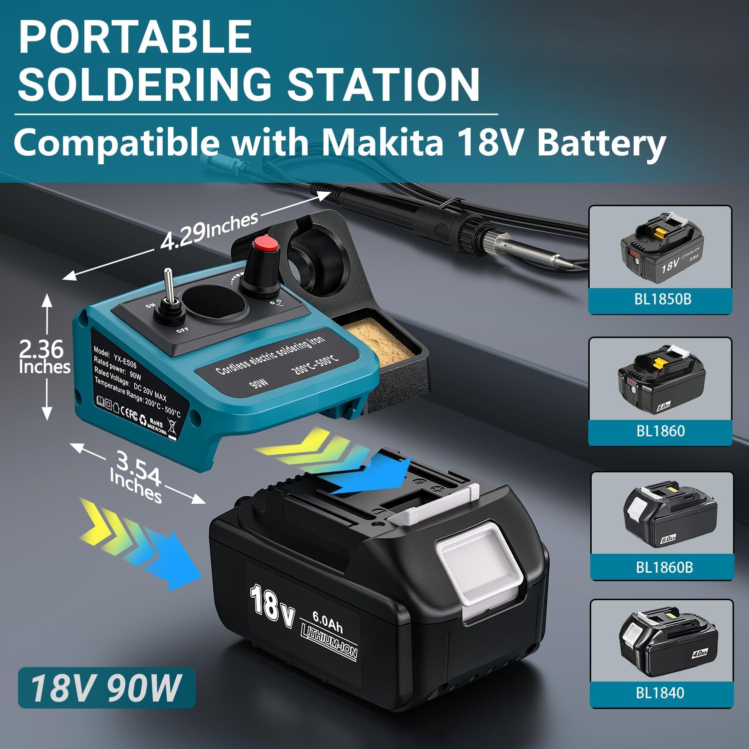 90W LED Digital Cordless Solde - đánh giá và giá Diy Electronics Organizer