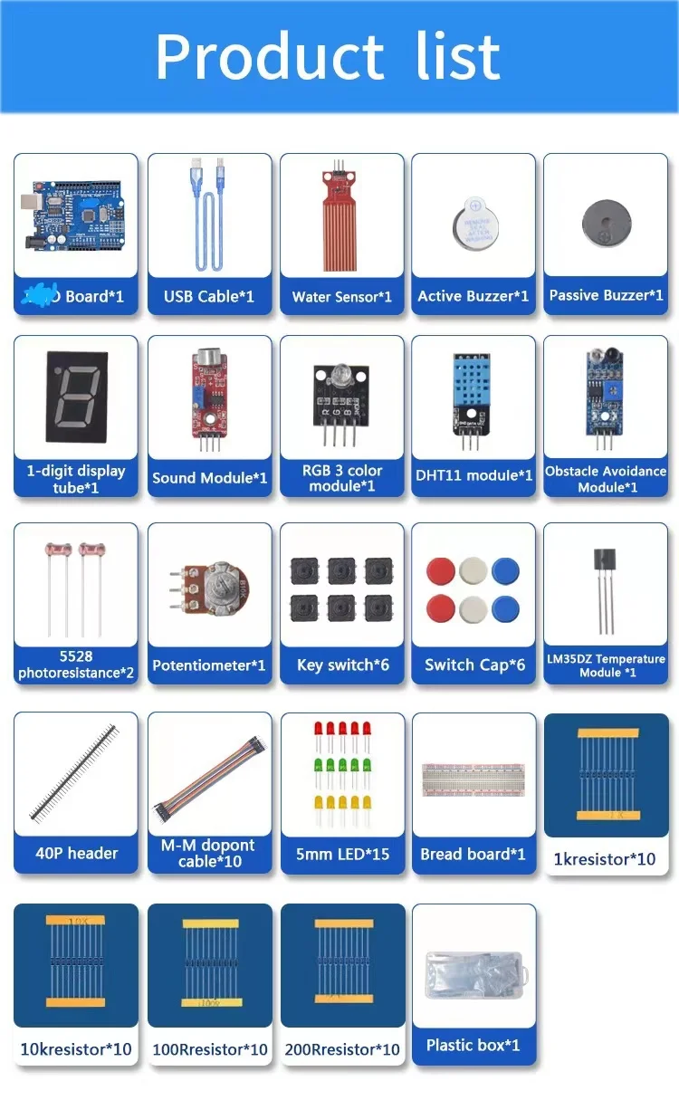 Basic Starter Kit for Arduino  - đánh giá và giá Diy Electronics Basics