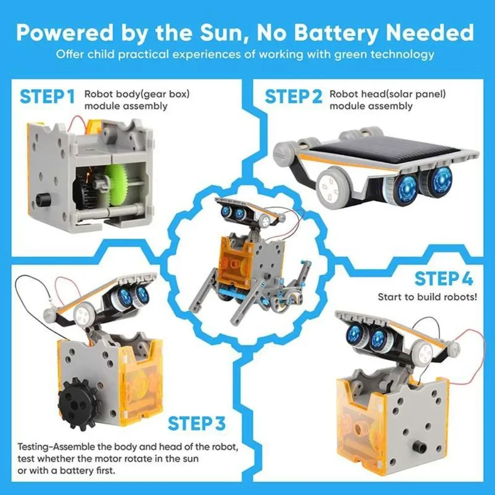 13 in 1 Solar Powered Robot Sc - đánh giá và giá Diy Electronics For Kids